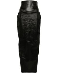 Rick Owens - Coated-Denim Column Maxi Skirt - Lyst