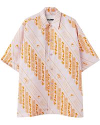 Jil Sander - Camisa de manga corta con estampado gráfico - Lyst