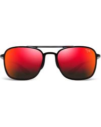 Maui Jim - Keokea Mirrored Square-Frame Sunglasses - Lyst