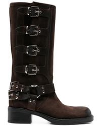 GISEL B - Multi-Buckle Leather Boots - Lyst