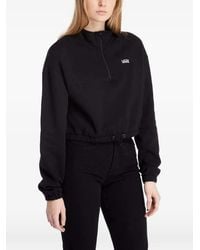 Vans - Cropped Zip-Up Sweatshirt - Lyst