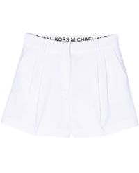MICHAEL Michael Kors - Crepe Pleated Shorts - Lyst