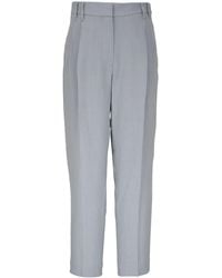 Brunello Cucinelli - Monili Chain-embellished Tapered Trousers - Lyst