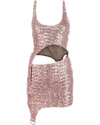 Ambush - Asymmetric Sequin-embellished Mini Dress - Lyst