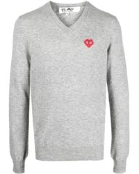 COMME DES GARÇONS PLAY - Trui Met V-Hals - Lyst