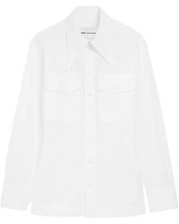 Ami Paris - Cotton Sharp Collar Fitted Shirt - Lyst