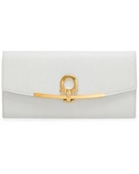Ferragamo - Gancini Continental Leather Wallet - Lyst