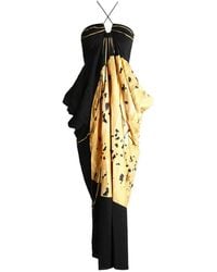 YANGKEHAN - Draped Floral-Print Maxi Dress - Lyst
