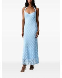 Bardot - Mariko Floral-Lace Halterneck Maxi Dress - Lyst