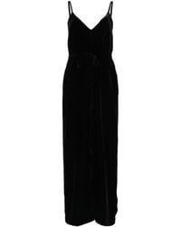 Gold Hawk - Velvet V-Neck Jumpsuit - Lyst