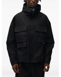 Arte' - Hooded Flap-Pocket Jacket - Lyst