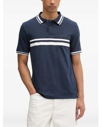 Guess - Striped-Detail Polo Shirt - Lyst
