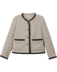 B+ AB - Buttoned Contrast Trim Jacket - Lyst