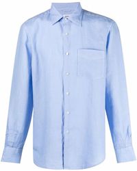Aspesi - Pointed-Collar Long-Sleeved Shirt - Lyst