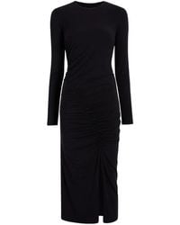 Another Tomorrow - Robe Froncée À Manches Longues - Lyst