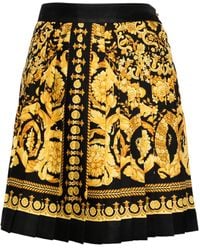 Versace - Barocco Geplooide Minirok - Lyst