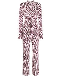 Diane von Furstenberg - Michele Dot-pattern Jumpsuit - Lyst