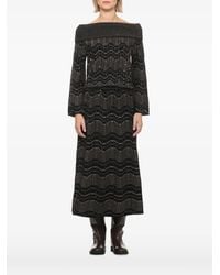 D.exterior - Sequin-Embellished Chevron-Knit Sweater - Lyst