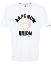 Aape By A Bathing Ape - Graphic-Print Cotton T-Shirt - Lyst