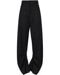 Amen - Pleated Curved-Leg Trousers - Lyst