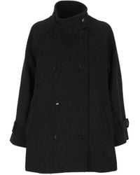 Marella - Double-Breasted High-Neck Coat - Lyst