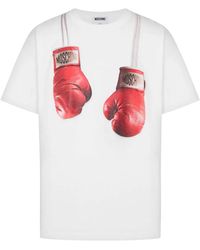 Moschino - Boxing-Gloves Print T-Shirt - Lyst