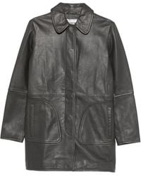 Iceberg - Leather Pocket Coat - Lyst