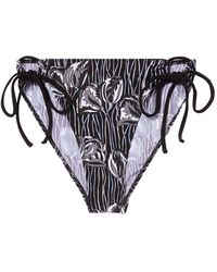 Emilio Pucci - Floral Print Tied Bikini Bottom - Lyst