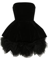 Ana Radu - Strapless Velvet Mini Dress - Lyst