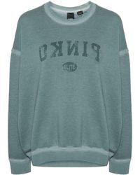 Pinko - Katoenen Sweater Met Logoprint - Lyst
