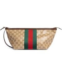 Gucci - Gg Supreme Web Stripe Clutch Bag - Lyst