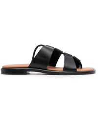 Hereu - Lina Leather Flat Sandals - Lyst