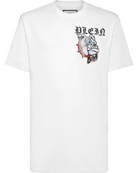 Philipp Plein - Bulldogs-Print Cotton T-Shirt - Lyst