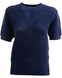 P.A.R.O.S.H. - Waffle-Knit Short-Sleeve T-Shirt - Lyst