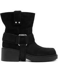 Vic Matié - Strap-Detail Biker Boots - Lyst
