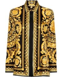 Versace - Chemise imprimée Barocco à manches longues - Lyst