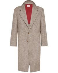 Brunello Cucinelli - Chevron-Pattern Single-Breasted Coat - Lyst