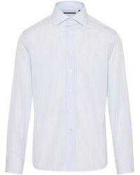 Corneliani - Striped Button-Up Shirt - Lyst