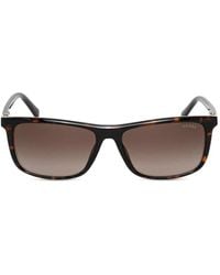 GUESS EYEWEAR - Gafas de sol con montura rectangular y efecto carey - Lyst