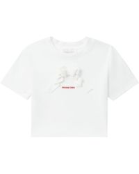 ShuShu/Tong - T-shirt en coton à détails de nœuds - Lyst