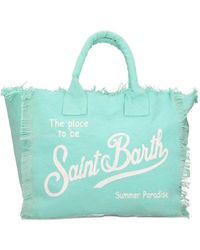 MC2 Saint Barth - Frayed Logo-Print Tote Bag - Lyst