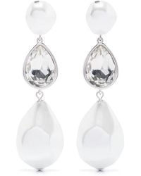 Self-Portrait - Faux-Pearl Droplet Earrings - Lyst