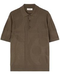 RETORI - Botanical-Pattern Silk Polo Shirt - Lyst
