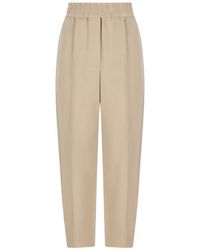 Brunello Cucinelli - Linen Blend Trousers - Lyst