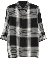 Yohji Yamamoto - Plaid Button Shirt - Lyst