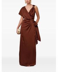 Savel - One-Shoulder Wrap-Style Maxi Dress - Lyst