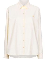 Totême - Logo-embroidered Organic Cotton Shirt - Lyst