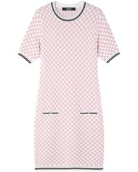 Versace - Geruite Geplooide Mini-jurk - Lyst