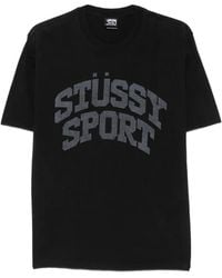 Stussy - Logo-Print Cotton T-Shirt - Lyst