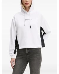 Karl Lagerfeld - Logo-Detail Colour-Block Hoodie - Lyst